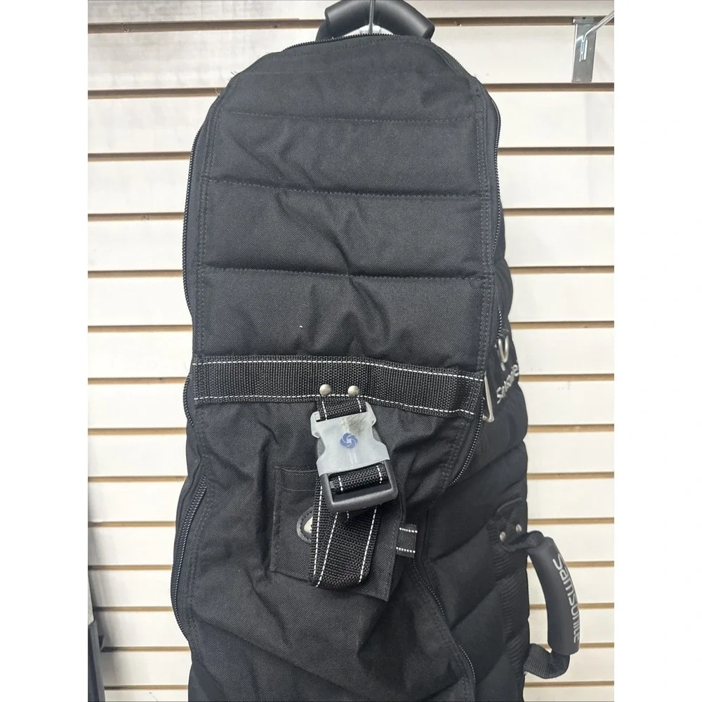 Samsonite Golf Premium Quilted Heavy Padded Rolling Golf Bag Travel Black NICE!